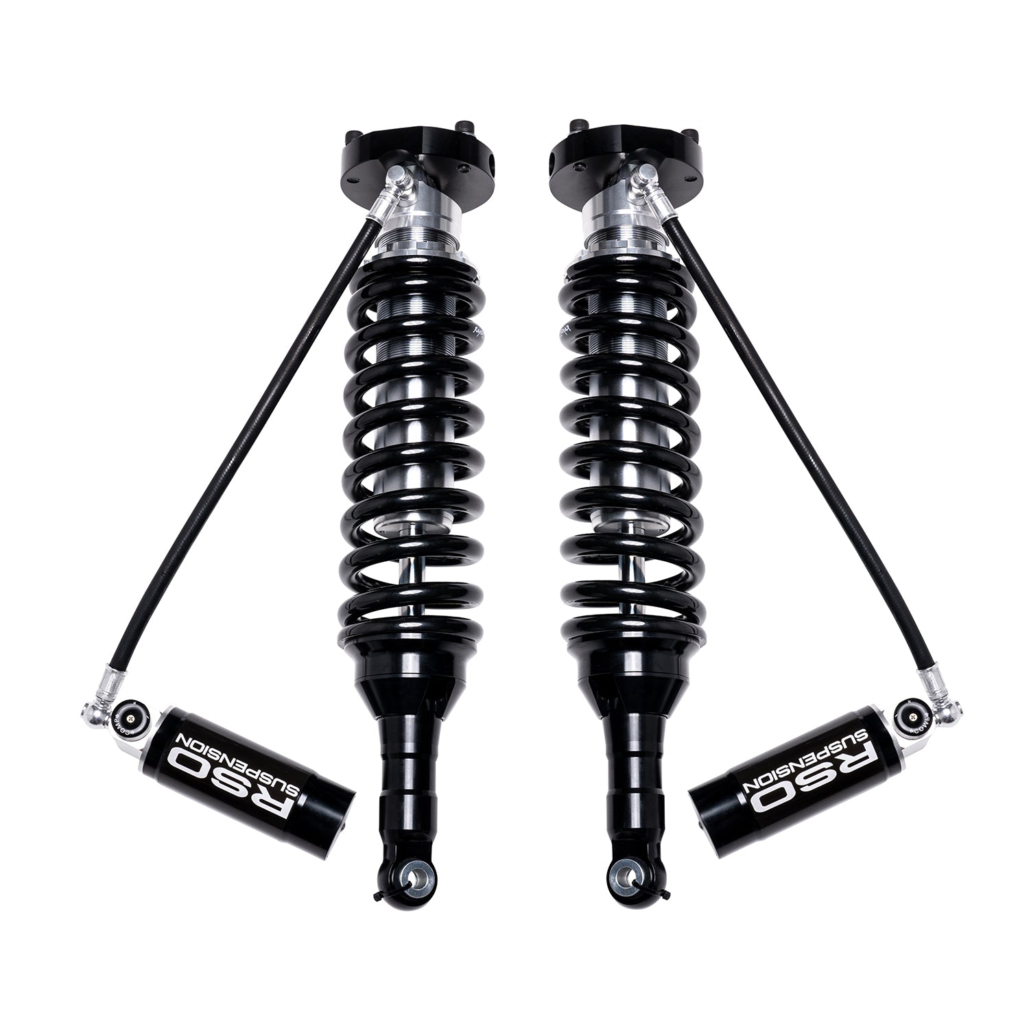 2.5 Remote Reservoir Coilover Shocks - Front Adjustable 0-3.5 in Lift for Toyota 4Runner, FJ Cruiser & GX460